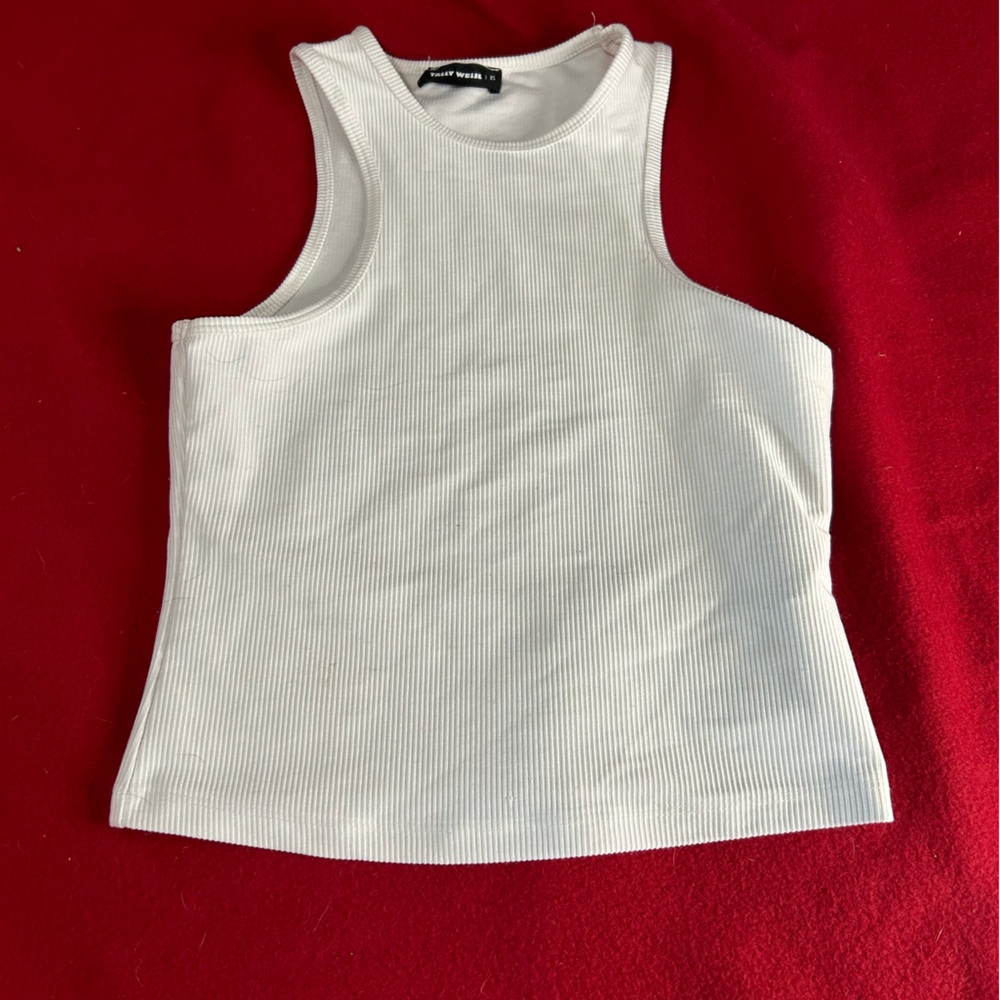 White tank, thick straps